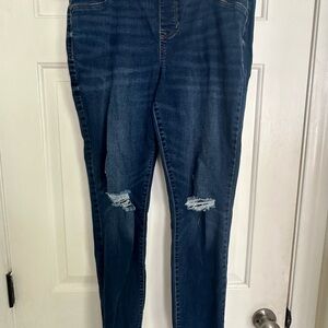 Old Navy Women's Dark Blue Distressed Jeggings size 14